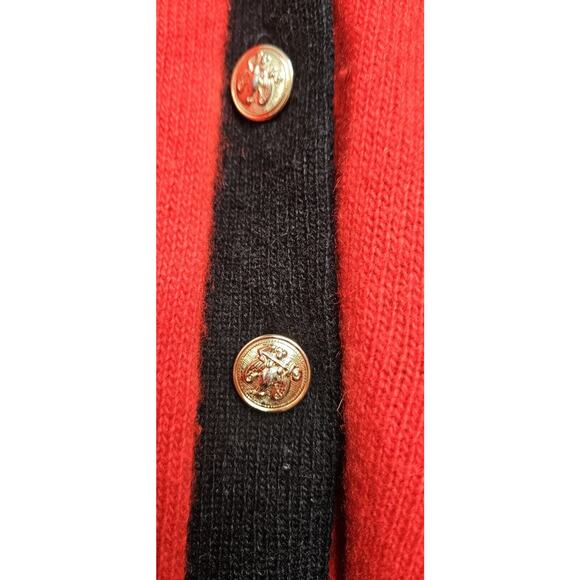 Vintage Neiman Marcus Sweater Large Red Cashmere Cardigan Oversized Old Money - Picture 4 of 7